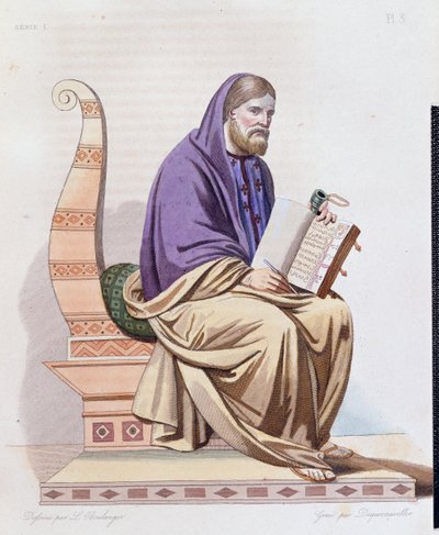 Portrait of St. Gregory of Tours, illustration from 